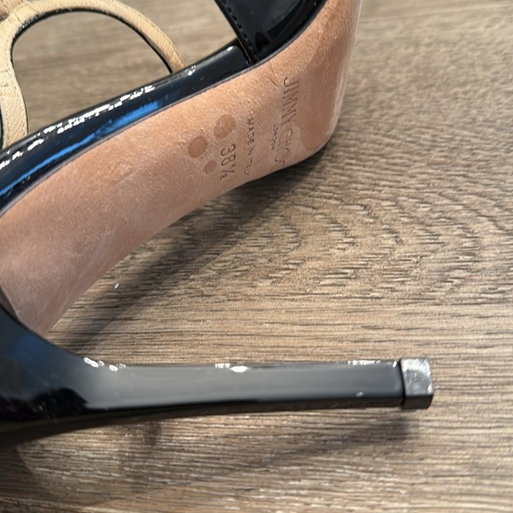 Jimmy Choo Lang 100MM Size 38.5 in Patent Leather Black - Picture 4 of 6